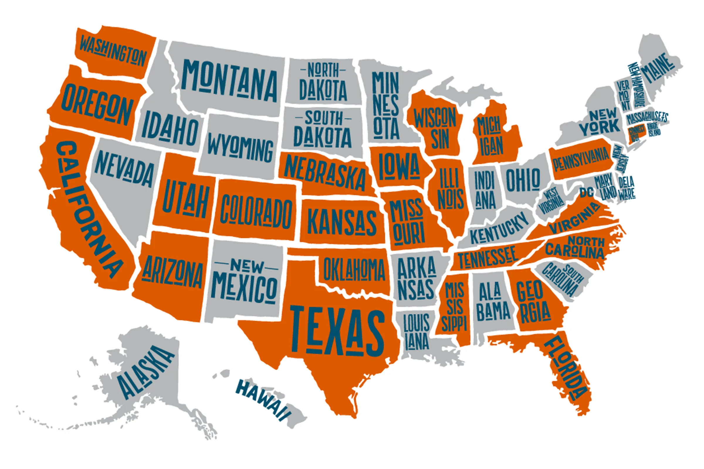 Franchises Map of USA Converted