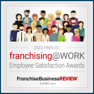 Franchise Business Review franchising@WORK 2023 Finalist Award.