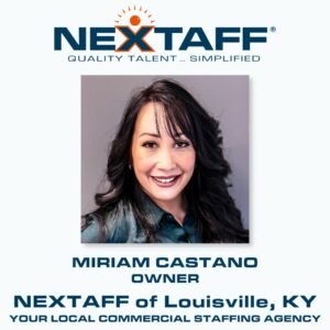 Headshot of Miriam Castano, owner of NEXTAFF of Louisville, KY.